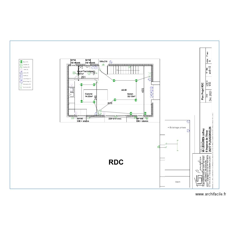 Lidouren RDC. Plan de 0 pièce et 0 m2