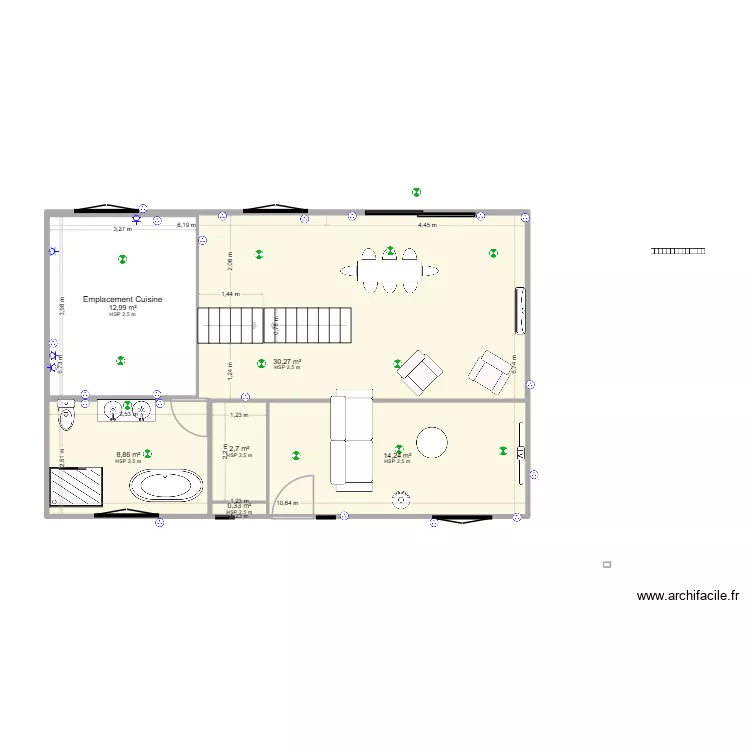 Niveau 2 Electrique. Plan de 6  et 111 m²
