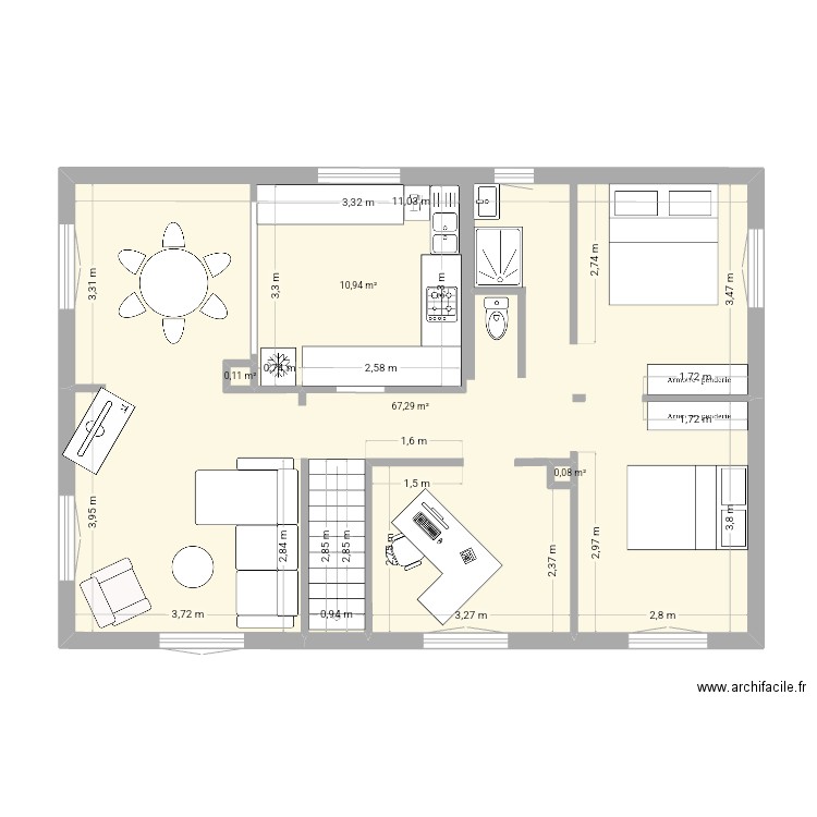 Fresse 2. Plan de 4 pièces et 91 m2