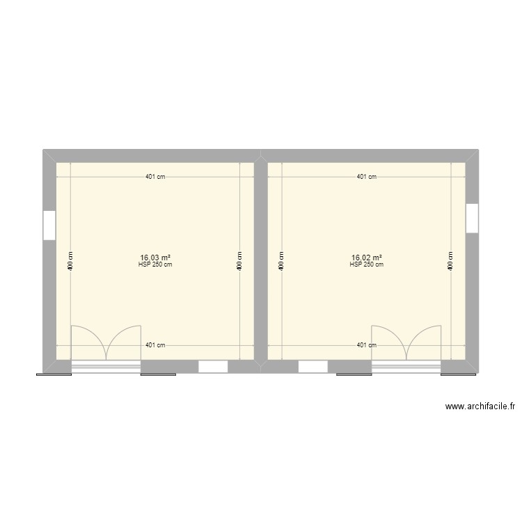 Plan deux bureau. Plan de 0 pièce et 0 m2