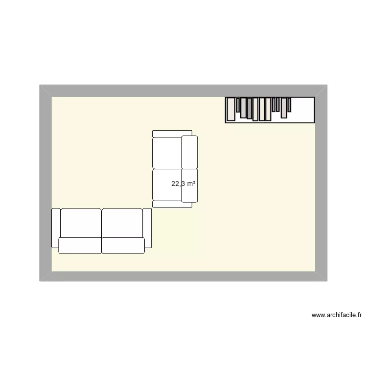 Manu. Plan de 1  et 22 m²
