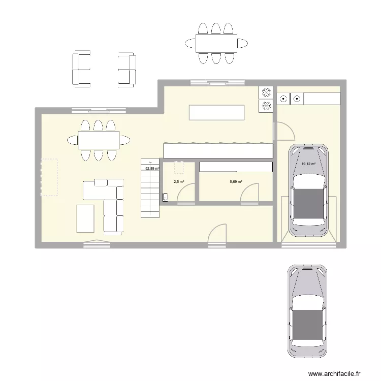 Maison test. Plan de 4  et 80 m²