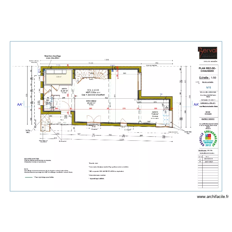 MARS 2 RDC. Plan de MARS 2 RDC. Plan de