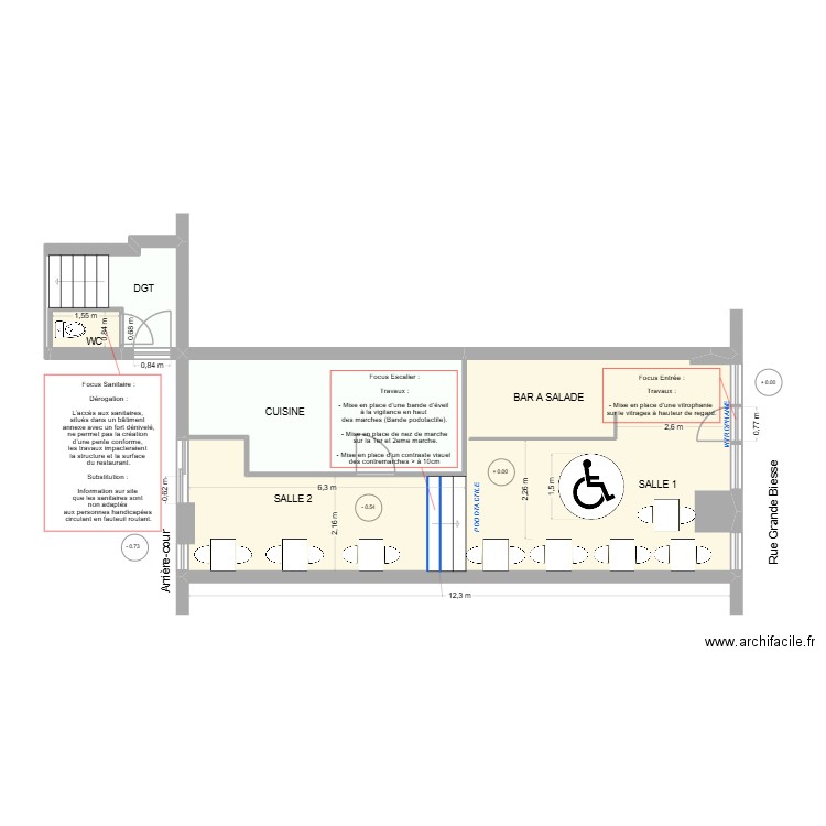 Salad'ile AP Travaux. Plan de 4 pièces et 64 m2
