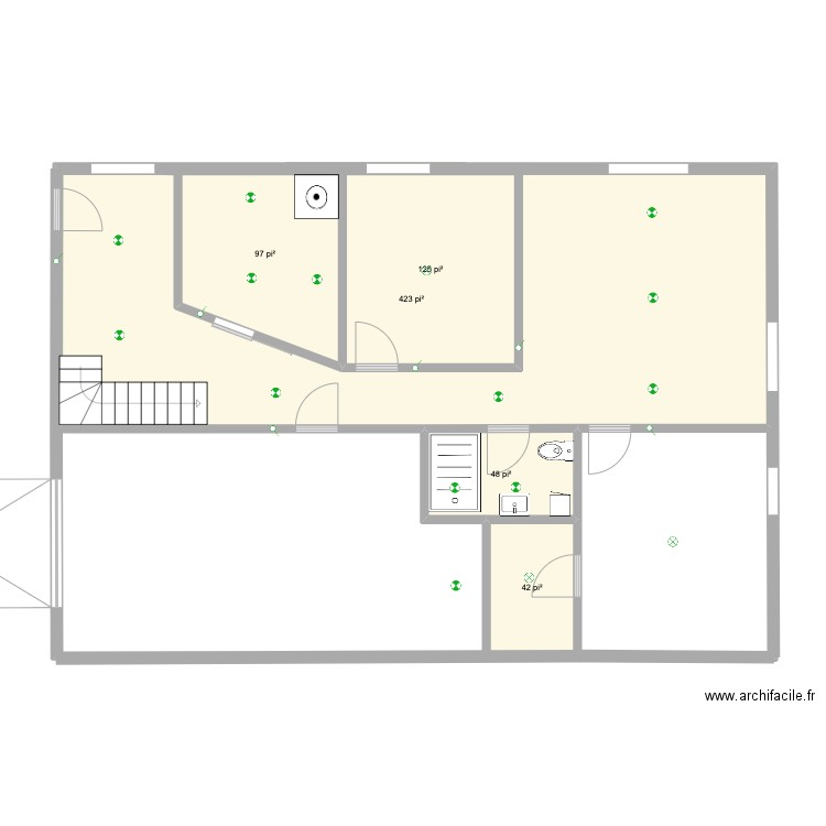 sous-sol Monterey 30x44. Plan de 0 pièce et 0 m2