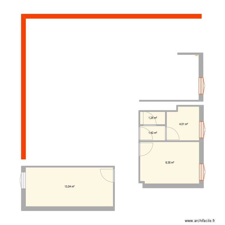 RIMAPPART. Plan de 5 pièces et 29 m2