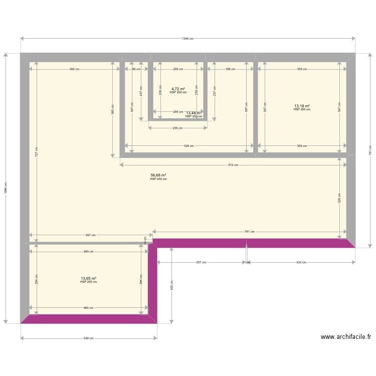 Caerou Didier. Plan de 27 pièces et 303 m2