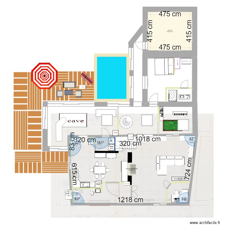 ourHomeByCarole. Plan de 2 pièces et 110 m2