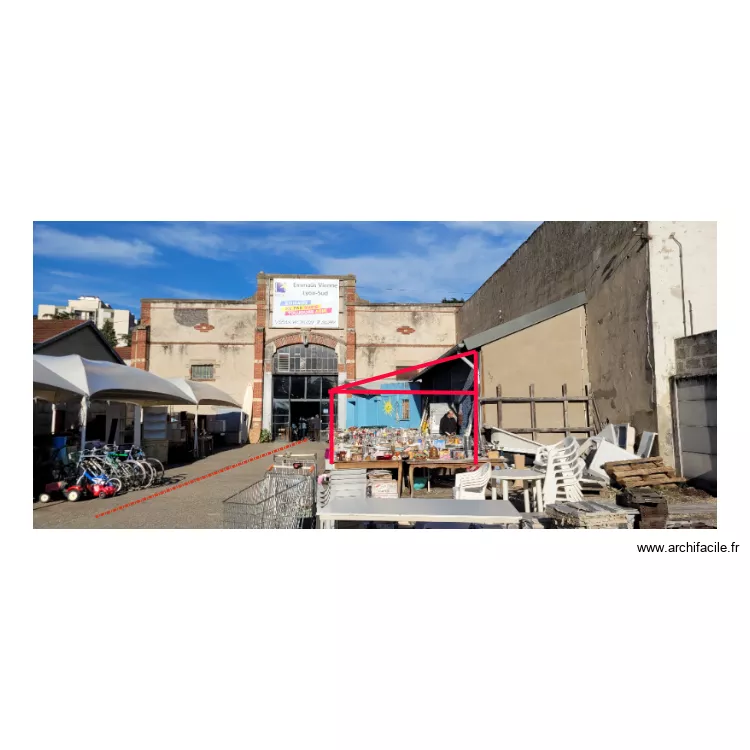 IMPLANT AUVENT BOIS COUR. Plan de 