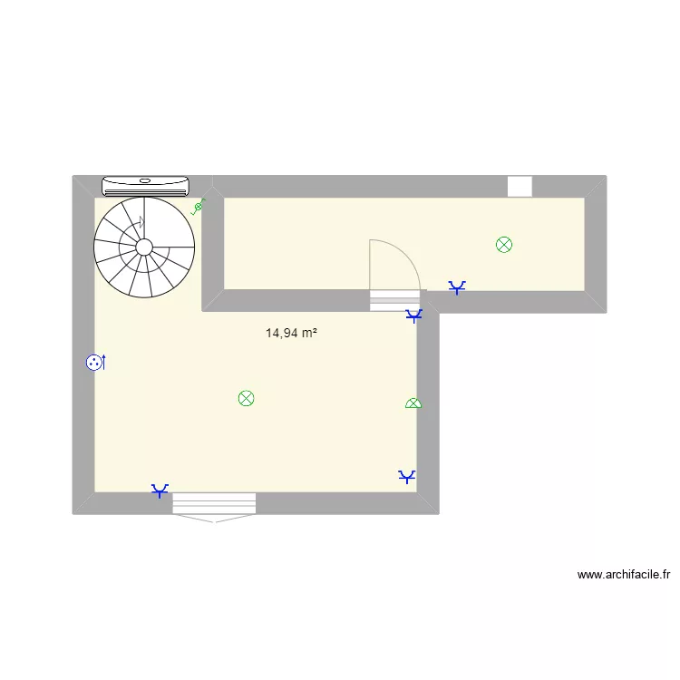 etage maison vido. Plan de 