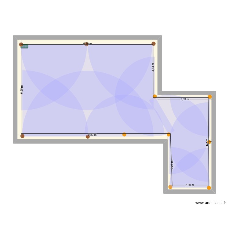 RICHARD MATHIEU. Plan de 1 pièce et 80 m2
