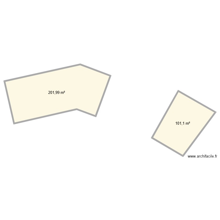 PLAN CADASTRE VIRAZEIL. Plan de 2 pièces et 303 m2