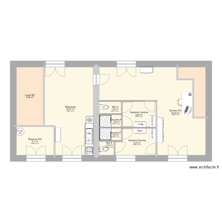 Saint Varent 3. Plan de 11 pièces et 89 m2