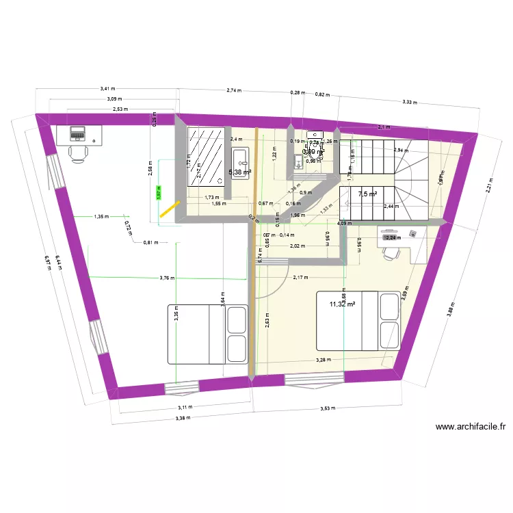 ET2-v_enfin. Plan de 4 Pièces et 25 m² ET2-v_enfin. Plan de 4 Pièces et 25 m²