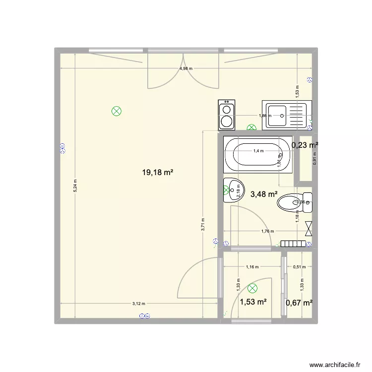B14. Plan de 5 et 25 m² B14. Plan de 5 et 25 m²