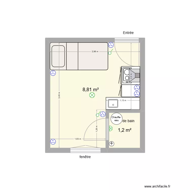 Chapelle. Plan de 2 et 10 m² Chapelle. Plan de 2 et 10 m²