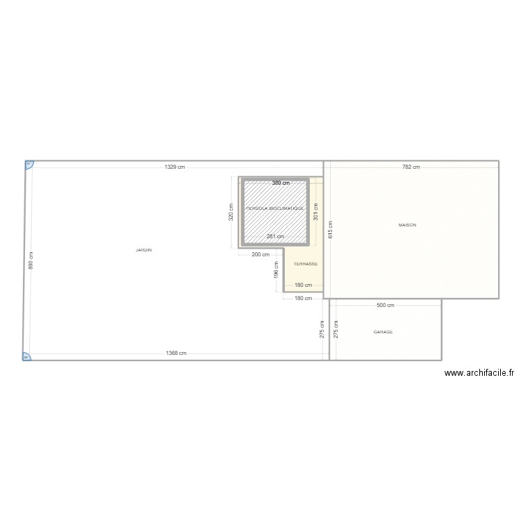 Pergola. Plan de 0 pièce et 0 m2