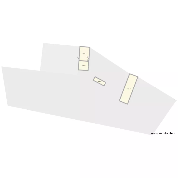 St Etienne. Plan de 4  et 242 m²