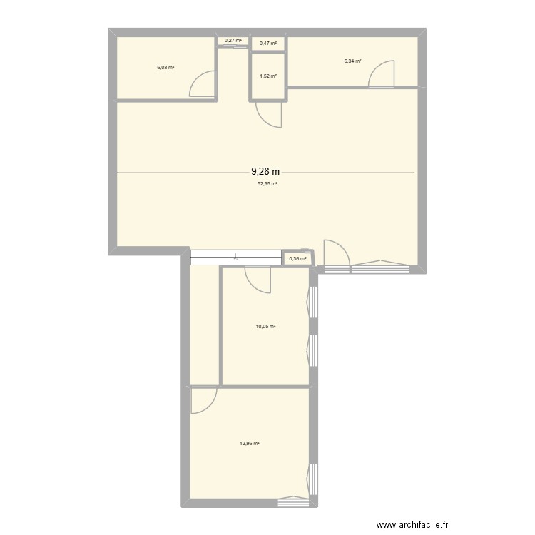 PARILLAUX GILLES. Plan de 9 pièces et 91 m2
