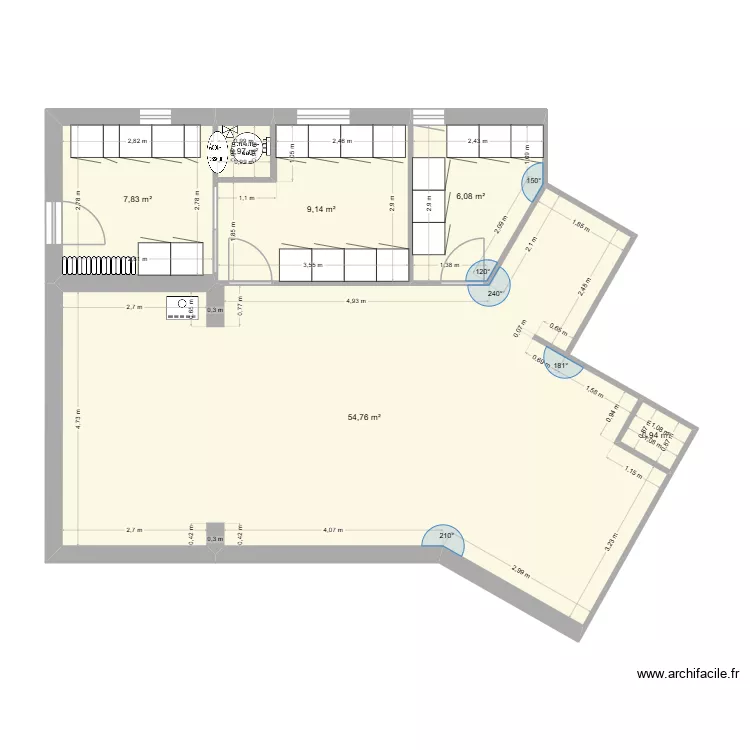 Maison Grisolles - A04. Plan de 6  et 80 m²
