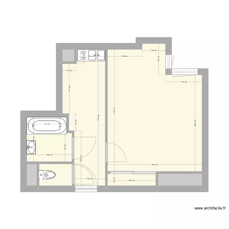 Plan GASU 23 Modifi&eacute; SdB. Plan de 