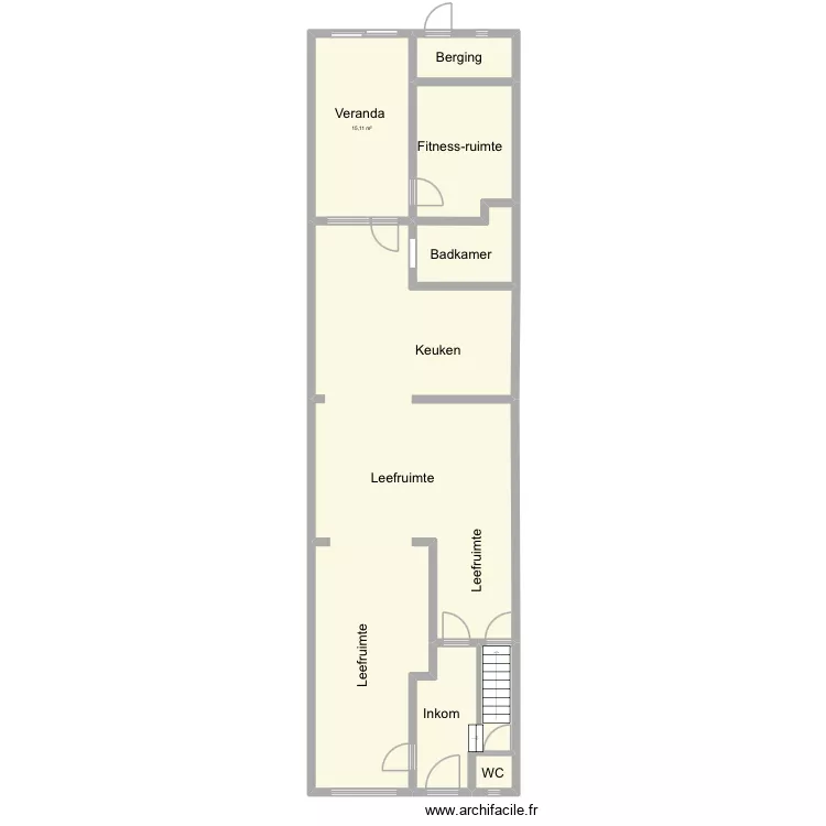 Harelebeke VN 35. Plan de 7  et 124 m²