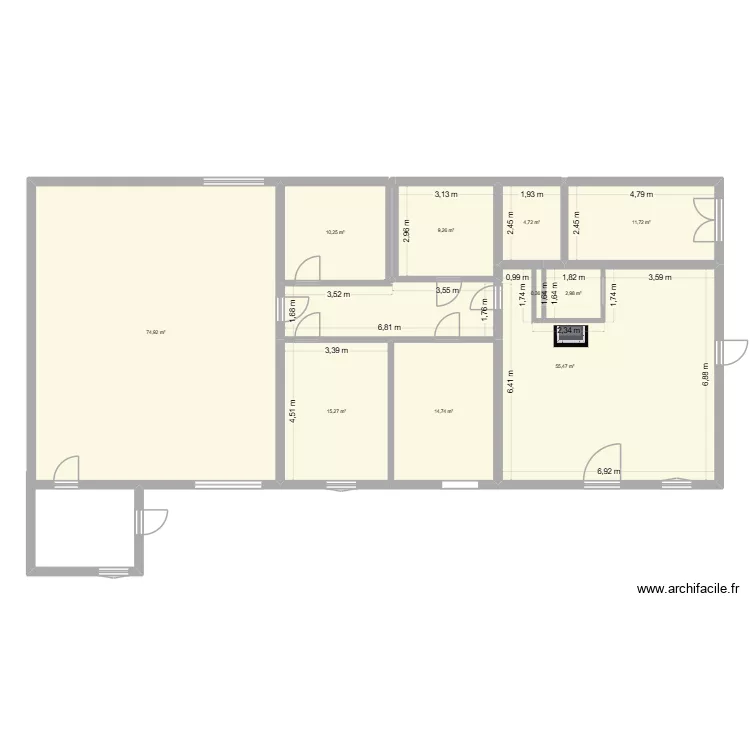 Maison Cayuela's Onti. Plan de 10  et 200 m²