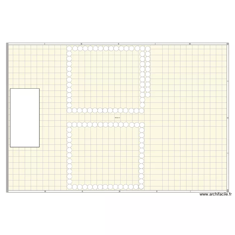 Medef. Plan de 1 pièce et 600 m²