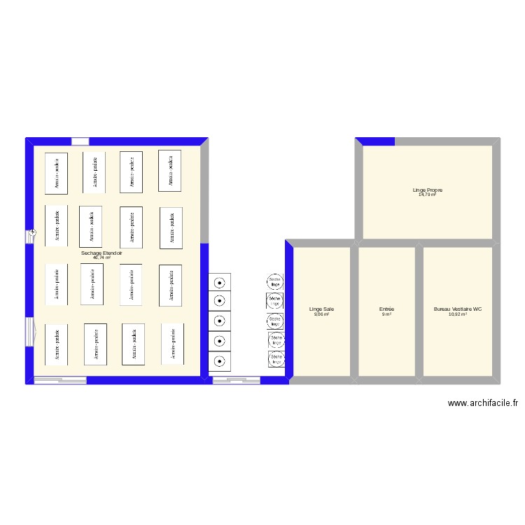 La Petite Mandarine Dauphine. Plan de 5 pièces et 91 m2