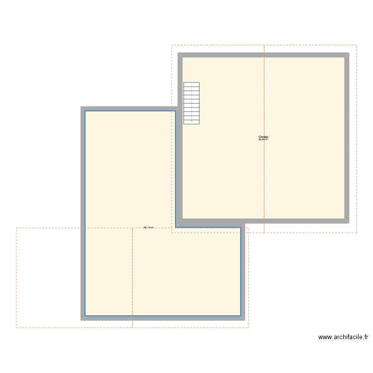 chalet. Plan de 2 pièces et 192 m2