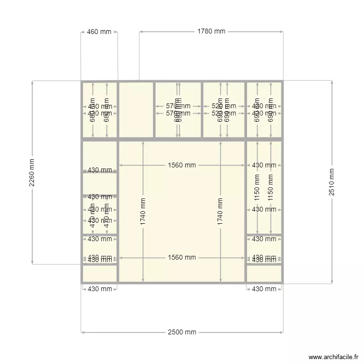 placard garage (chambre) . Plan de 