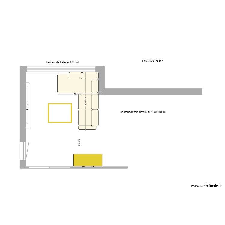 salon. Plan de 0 pièce et 0 m2