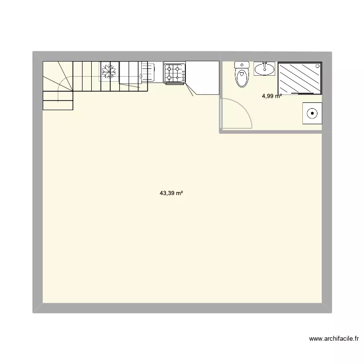dacha 2. Plan de 2  et 48 m²