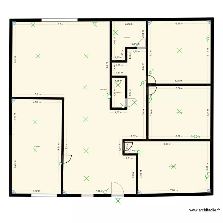 Plan1 DANGLA. Plan de 6 et 315 m² Plan1 DANGLA. Plan de 6 et 315 m²