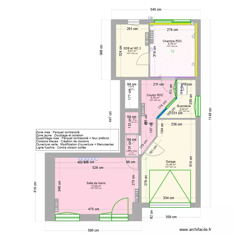 ALBERT. Plan de 23  et 151 m²