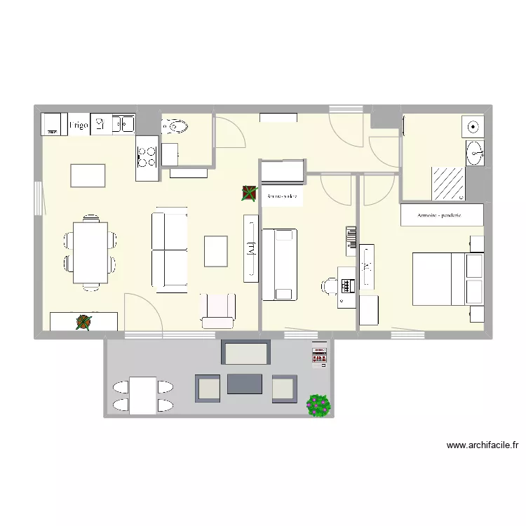Appartement F3 lot 109 Othentik &agrave; Ottmarsheim. Plan de 