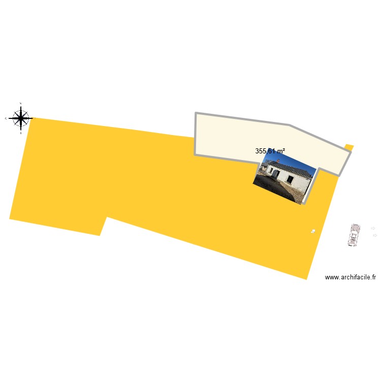 LUE. Plan de 1 pièce et 356 m2