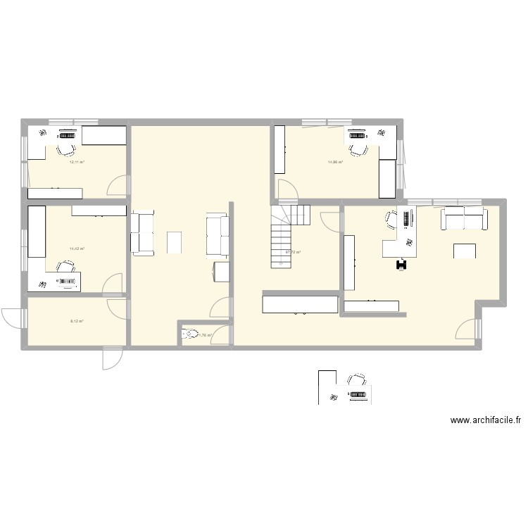 Bureaux étage 17.11.23. Plan de 0 pièce et 0 m2
