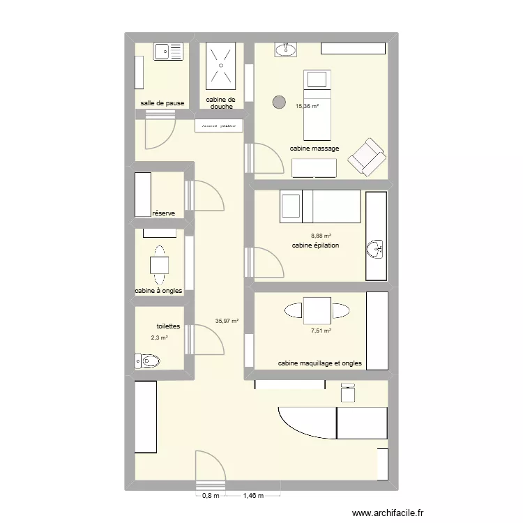 Célia. Plan de 5 pièces et 70 m² Célia. Plan de 5 pièces et 70 m²