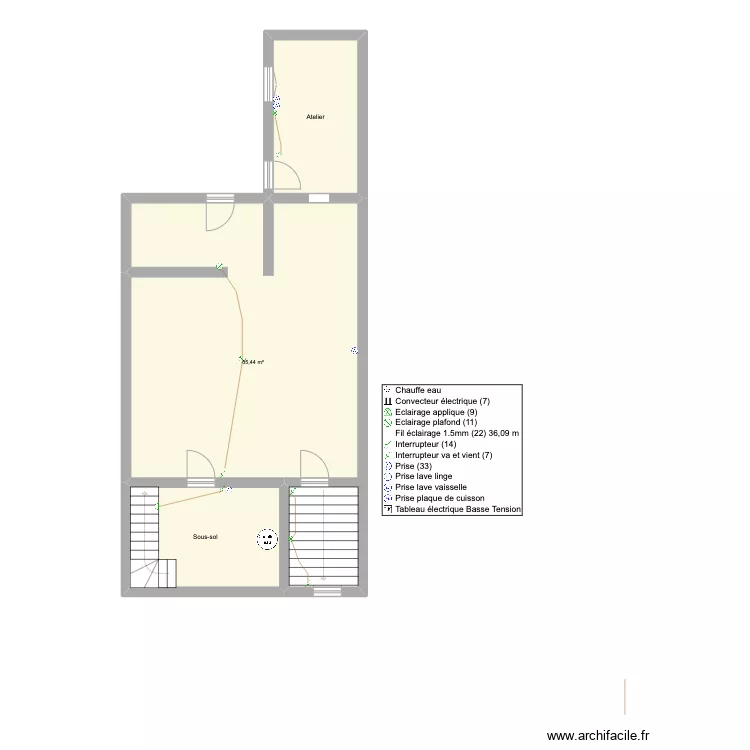 Maison Royer. Plan de 