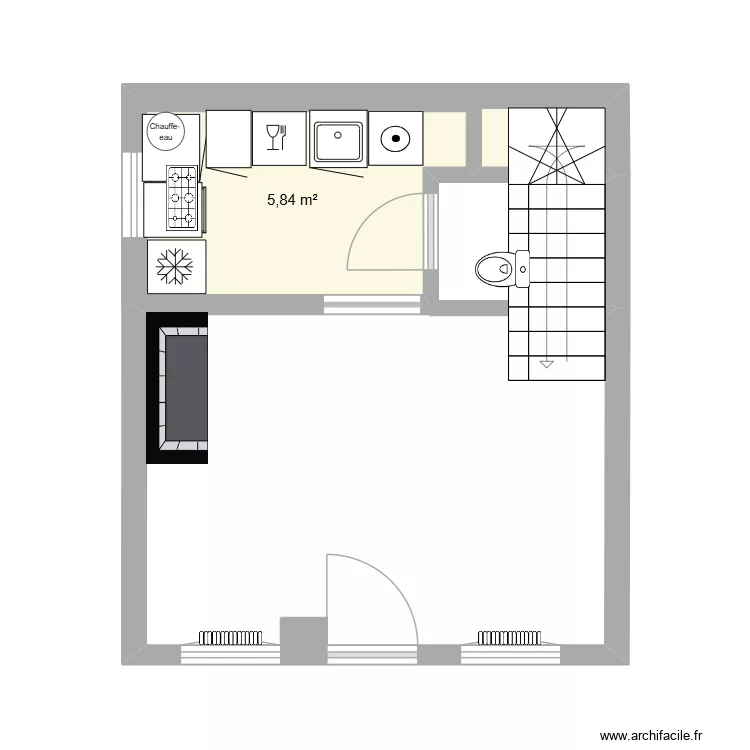 LaBouilleRDC. Plan de 2  et 6 m²