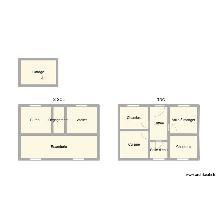 2501 SALAUN CORINNE. Plan de 11 pièces et 22 m2