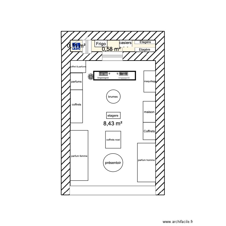 adopt. Plan de 3 pièces et 9 m2