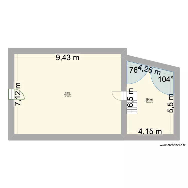 plan 2. Plan de 6  et 276 m²