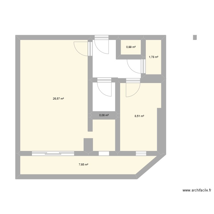 fffgfggh. Plan de 6 pièces et 46 m2