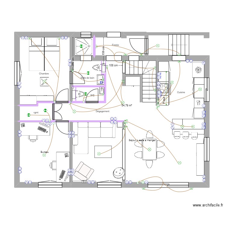 RDC. Plan de 0 pièce et 0 m2