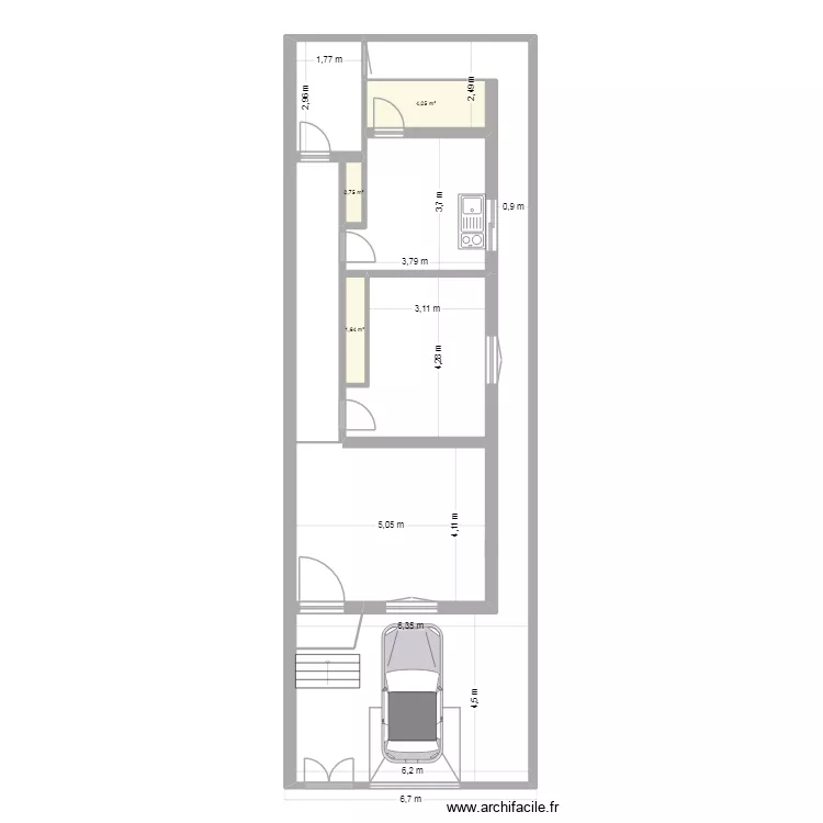 rerere. Plan de 3 Pièces et 6 m² rerere. Plan de 3 Pièces et 6 m²
