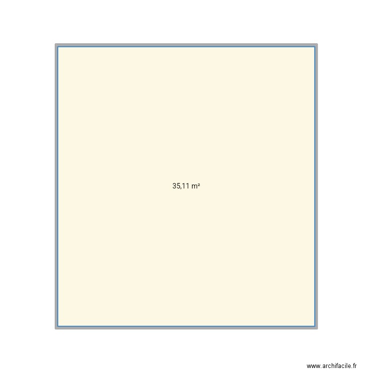 Côté enfant . Plan de 1 pièce et 35 m2