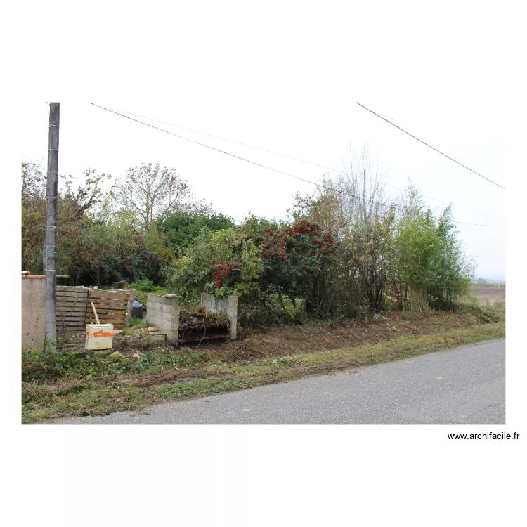 Mur de cl&ocirc;ture. Plan de 