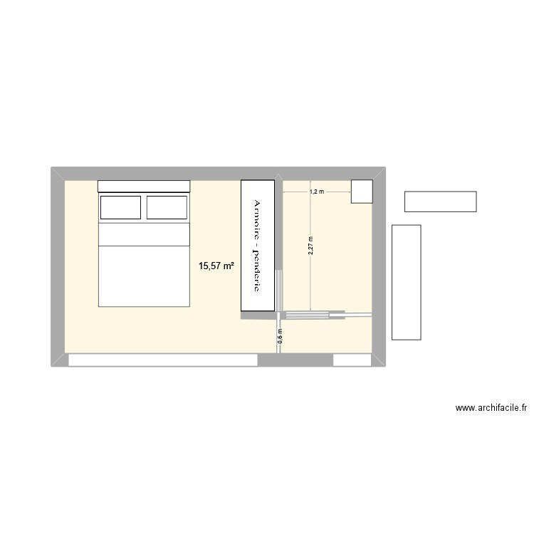 mezza 2025 g. Plan de 1 pièce et 16 m2